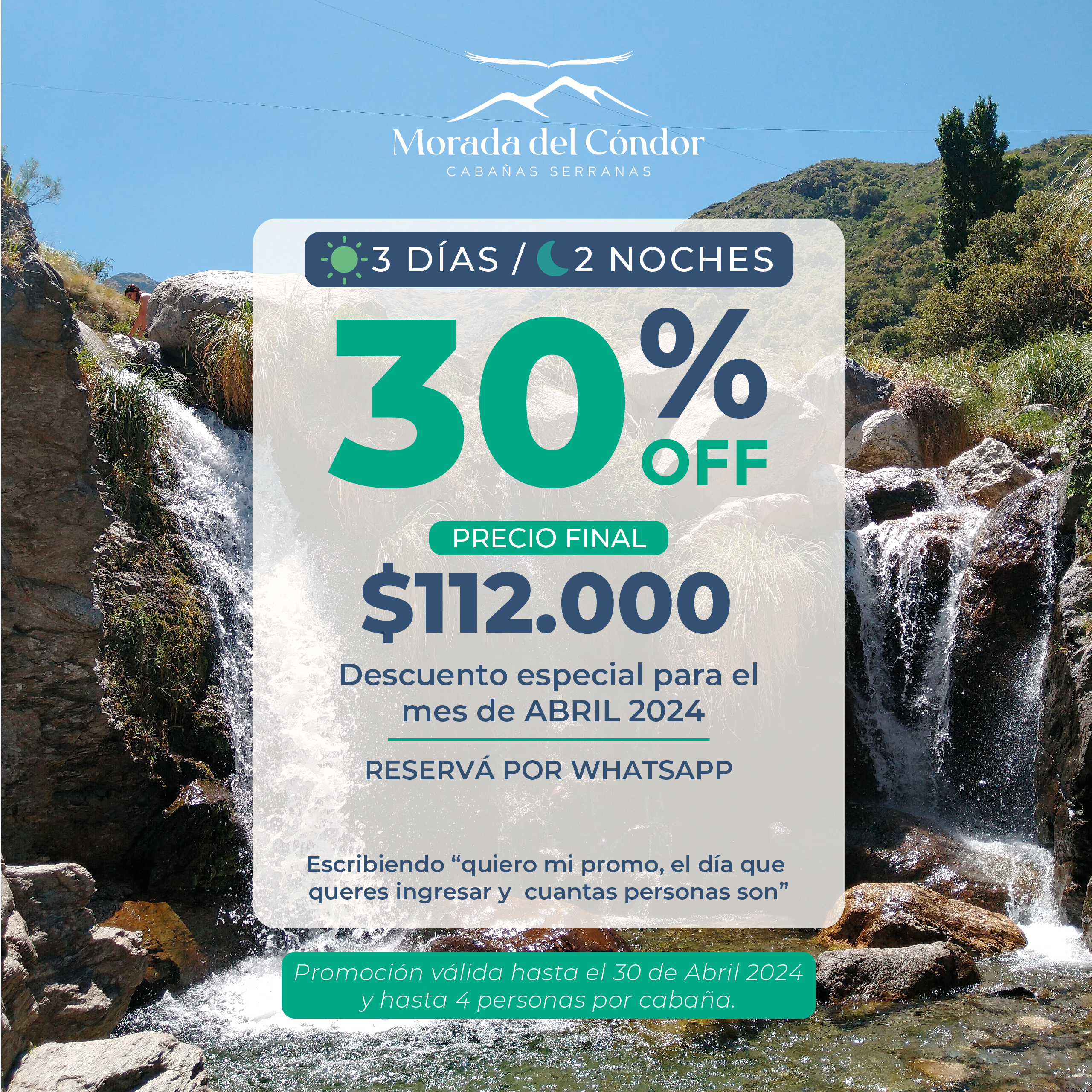 Promocion Abril Merlo Cabañas